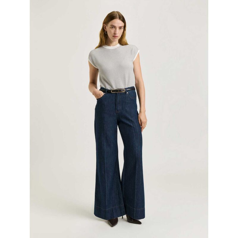 Veronika Maine Textured Stripe Knit Top image number 3